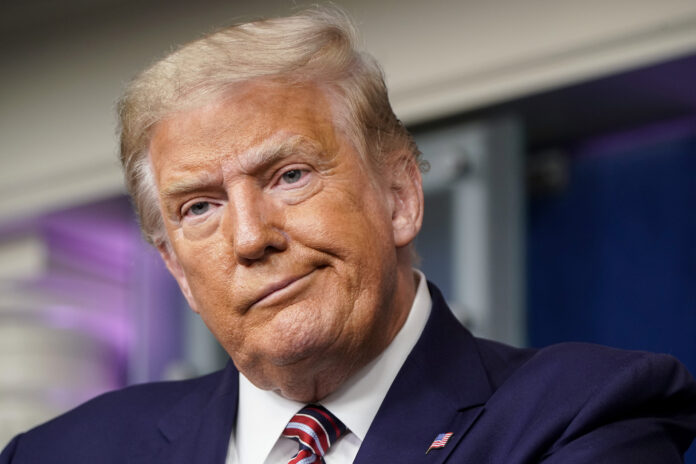 President Trump Holds A News Conference In White House Briefing Room
